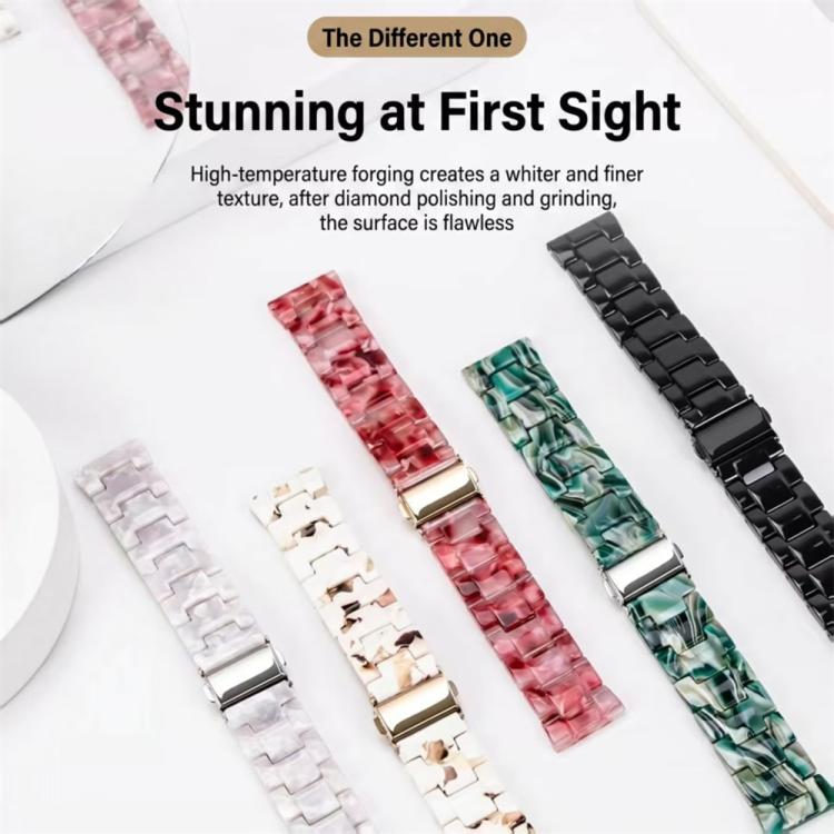 Butterfly Clasp Three Beads Resin Watch Band with Removal Tool, For Galaxy Watch Ultra 47mm / Ultra 2025, For Galaxy Watch8 / Watch8 Classic