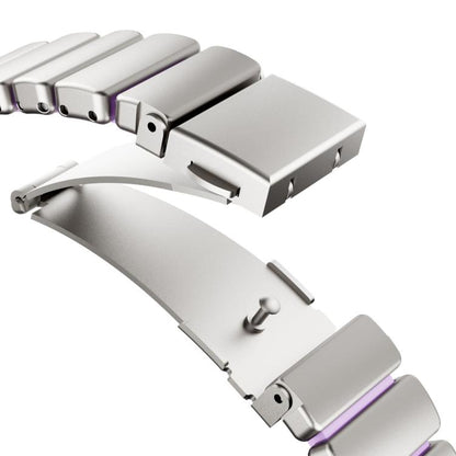 One Bead Waist Stainless Steel Folding Clasp Silicone Magnetic Watch Band, For Apple Watch 42mm / 41mm / 40mm / 38mm