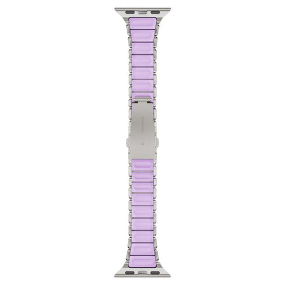 One Bead Waist Stainless Steel Folding Clasp Silicone Magnetic Watch Band, For Apple Watch 42mm / 41mm / 40mm / 38mm
