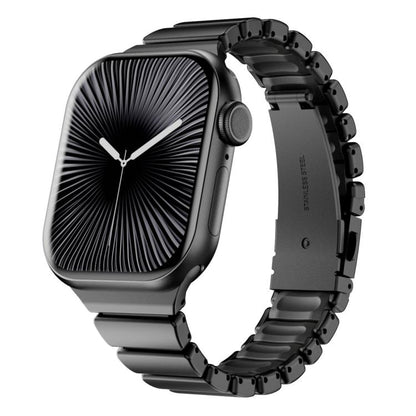 One Bead Waist Stainless Steel Folding Clasp Silicone Magnetic Watch Band, For Apple Watch 42mm / 41mm / 40mm / 38mm