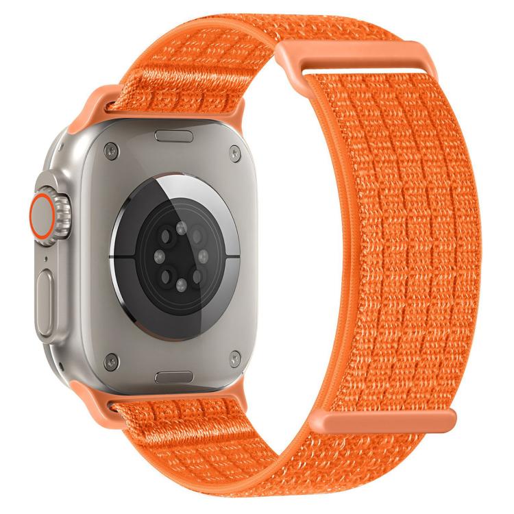 Two Section Nylon Woven Breathable Hook And Loop Fastener Watch Band, For Apple Watch 46mm / 49mm / 45mm / 44mm, For Apple Watch 42mm / 41mm / 40mm / 38mm