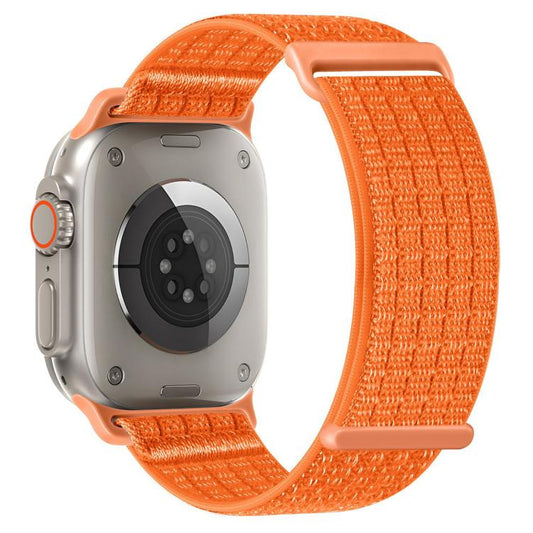 Two Section Nylon Woven Breathable Hook And Loop Fastener Watch Band, For Apple Watch 46mm / 49mm / 45mm / 44mm, For Apple Watch 42mm / 41mm / 40mm / 38mm