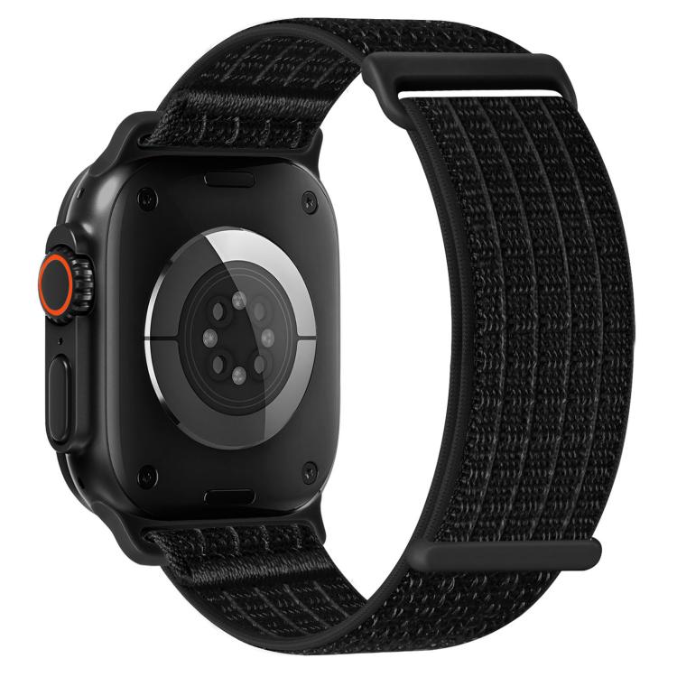 Two Section Nylon Woven Breathable Hook And Loop Fastener Watch Band, For Apple Watch 46mm / 49mm / 45mm / 44mm, For Apple Watch 42mm / 41mm / 40mm / 38mm