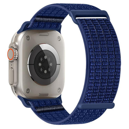 Two Section Nylon Woven Breathable Hook And Loop Fastener Watch Band, For Apple Watch 46mm / 49mm / 45mm / 44mm, For Apple Watch 42mm / 41mm / 40mm / 38mm