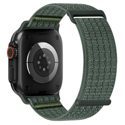 Two Section Nylon Woven Breathable Hook And Loop Fastener Watch Band, For Apple Watch 46mm / 49mm / 45mm / 44mm, For Apple Watch 42mm / 41mm / 40mm / 38mm