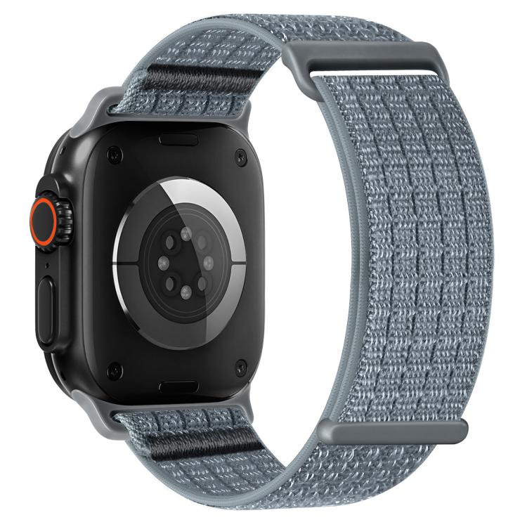 Two Section Nylon Woven Breathable Hook And Loop Fastener Watch Band, For Apple Watch 46mm / 49mm / 45mm / 44mm, For Apple Watch 42mm / 41mm / 40mm / 38mm