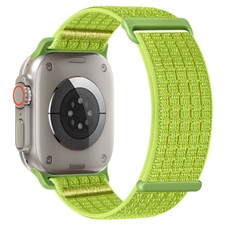 Two Section Nylon Woven Breathable Hook And Loop Fastener Watch Band, For Apple Watch 46mm / 49mm / 45mm / 44mm, For Apple Watch 42mm / 41mm / 40mm / 38mm