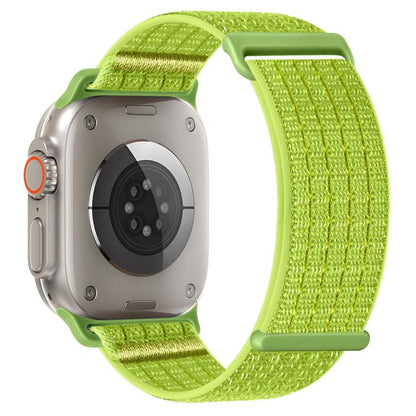 Two Section Nylon Woven Breathable Hook And Loop Fastener Watch Band, For Apple Watch 46mm / 49mm / 45mm / 44mm, For Apple Watch 42mm / 41mm / 40mm / 38mm