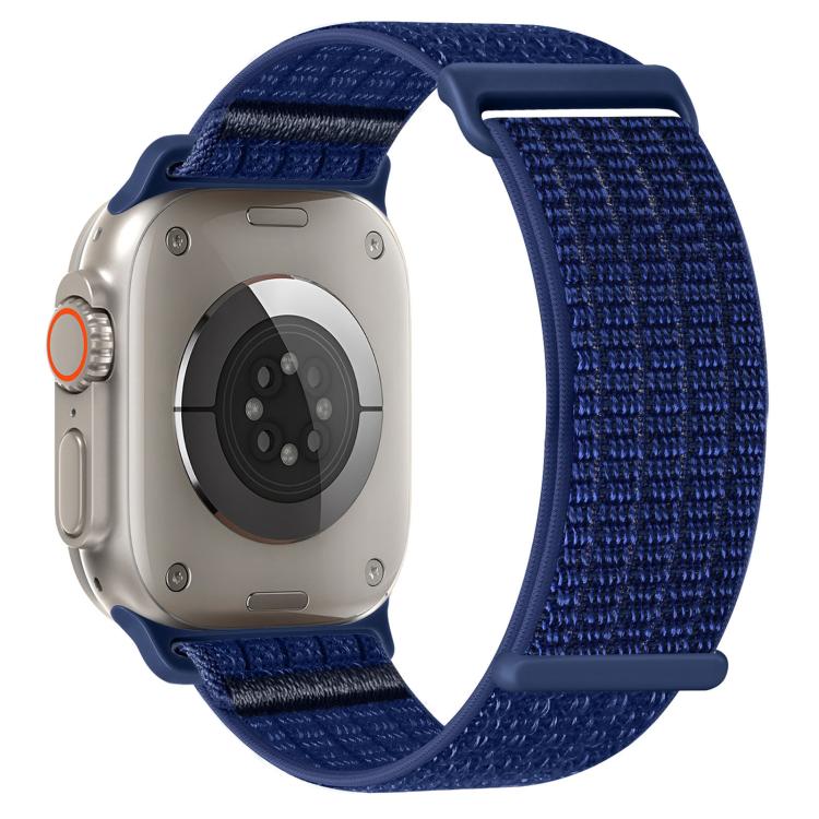 Two Section Nylon Woven Breathable Hook And Loop Fastener Watch Band, For Apple Watch 46mm / 49mm / 45mm / 44mm, For Apple Watch 42mm / 41mm / 40mm / 38mm