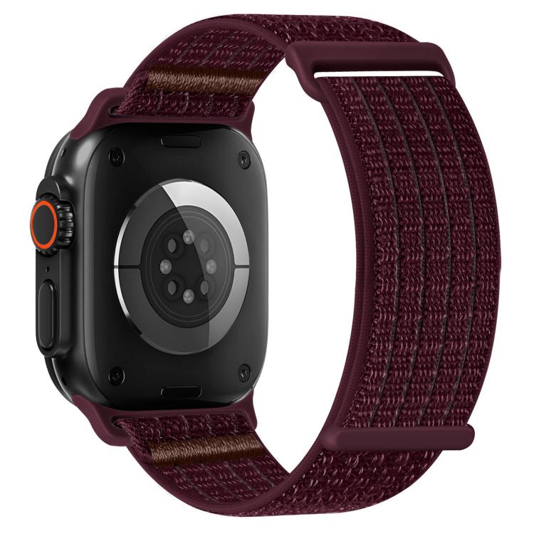 Two Section Nylon Woven Breathable Hook And Loop Fastener Watch Band, For Apple Watch 46mm / 49mm / 45mm / 44mm, For Apple Watch 42mm / 41mm / 40mm / 38mm