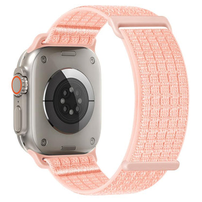 Two Section Nylon Woven Breathable Hook And Loop Fastener Watch Band, For Apple Watch 46mm / 49mm / 45mm / 44mm, For Apple Watch 42mm / 41mm / 40mm / 38mm