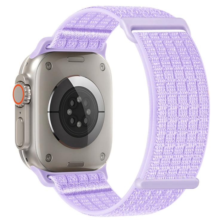Two Section Nylon Woven Breathable Hook And Loop Fastener Watch Band, For Apple Watch 46mm / 49mm / 45mm / 44mm, For Apple Watch 42mm / 41mm / 40mm / 38mm