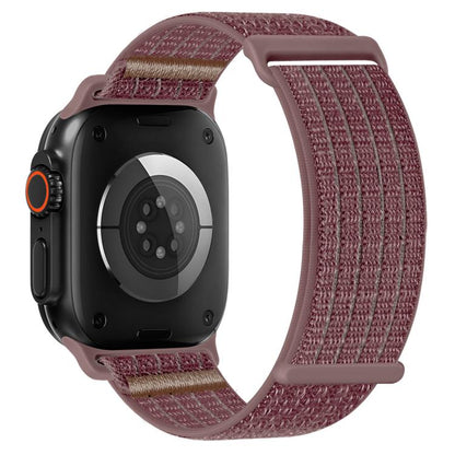 Two Section Nylon Woven Breathable Hook And Loop Fastener Watch Band, For Apple Watch 46mm / 49mm / 45mm / 44mm, For Apple Watch 42mm / 41mm / 40mm / 38mm