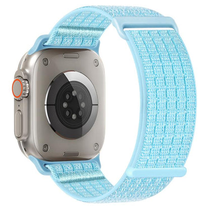 Two Section Nylon Woven Breathable Hook And Loop Fastener Watch Band, For Apple Watch 46mm / 49mm / 45mm / 44mm, For Apple Watch 42mm / 41mm / 40mm / 38mm