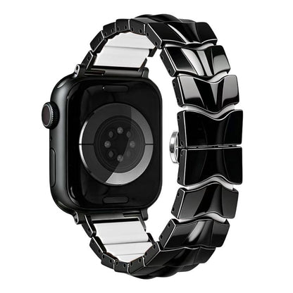 Arc Shadow Metal Hybrid Silicone Watch Band, For Apple Watch 46mm / 49mm / 45mm / 44mm, For Apple Watch 42mm / 41mm / 40mm / 38mm