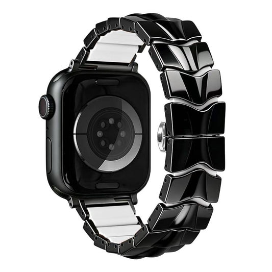 Arc Shadow Metal Hybrid Silicone Watch Band, For Apple Watch 46mm / 49mm / 45mm / 44mm, For Apple Watch 42mm / 41mm / 40mm / 38mm