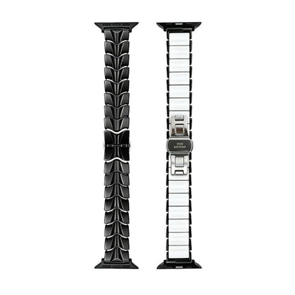 Arc Shadow Metal Hybrid Silicone Watch Band, For Apple Watch 46mm / 49mm / 45mm / 44mm, For Apple Watch 42mm / 41mm / 40mm / 38mm
