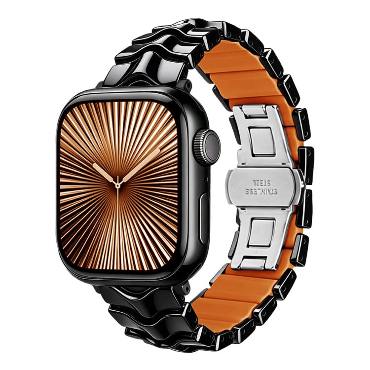 Arc Shadow Metal Hybrid Silicone Watch Band, For Apple Watch 46mm / 49mm / 45mm / 44mm, For Apple Watch 42mm / 41mm / 40mm / 38mm