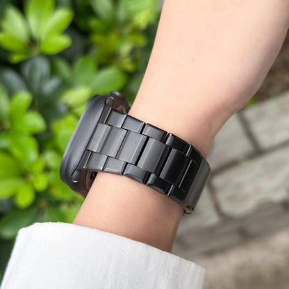 Double Press Folding Clasp Titanium Watch Band, For Apple Watch 46mm / 49mm / 45mm / 44mm
