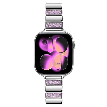 Piano Key Design Stainless Steel Folding Clasp Metal Watch Band, For Apple Watch 46mm / 49mm / 45mm / 44mm, For Apple Watch 42mm / 41mm / 40mm / 38mm