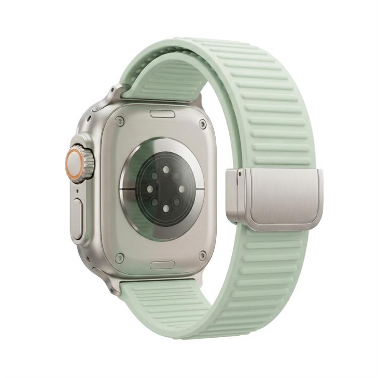 Mountain Pattern Loop Magnetic Buckle Silicone Watch Band, For Apple Watch 46mm / 49mm / 45mm / 44mm, For Apple Watch 42mm / 41mm / 40mm / 38mm