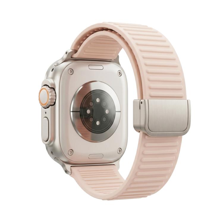 Mountain Pattern Loop Magnetic Buckle Silicone Watch Band, For Apple Watch 46mm / 49mm / 45mm / 44mm, For Apple Watch 42mm / 41mm / 40mm / 38mm