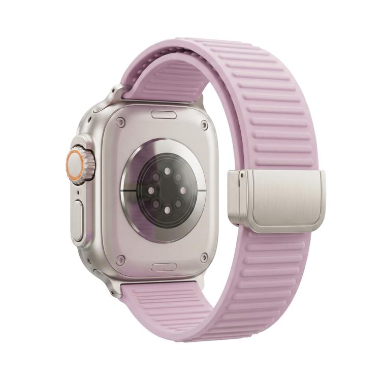 Mountain Pattern Loop Magnetic Buckle Silicone Watch Band, For Apple Watch 46mm / 49mm / 45mm / 44mm, For Apple Watch 42mm / 41mm / 40mm / 38mm