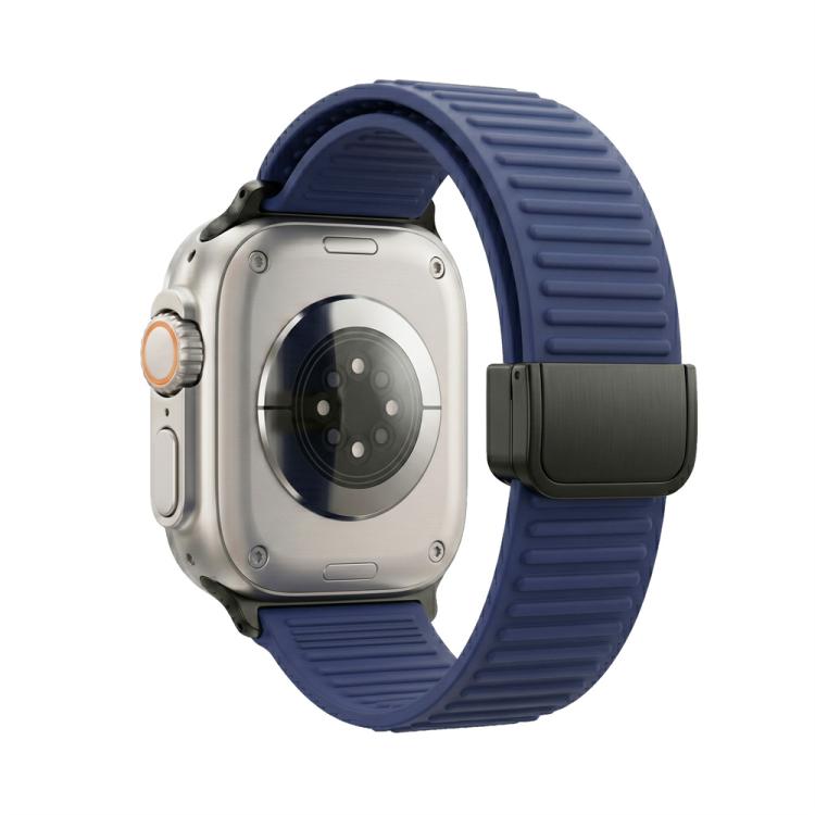 Mountain Pattern Loop Magnetic Buckle Silicone Watch Band, For Apple Watch 46mm / 49mm / 45mm / 44mm, For Apple Watch 42mm / 41mm / 40mm / 38mm
