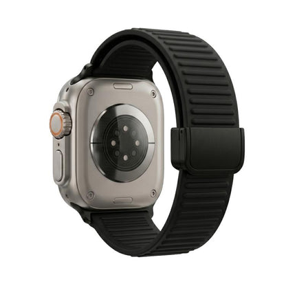 Mountain Pattern Loop Magnetic Buckle Silicone Watch Band, For Apple Watch 46mm / 49mm / 45mm / 44mm, For Apple Watch 42mm / 41mm / 40mm / 38mm