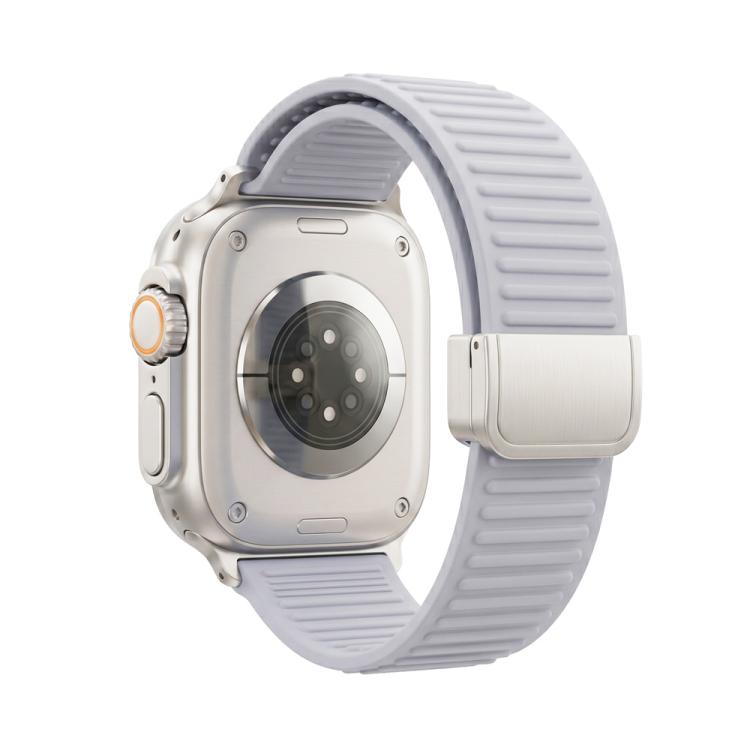 Mountain Pattern Loop Magnetic Buckle Silicone Watch Band, For Apple Watch 46mm / 49mm / 45mm / 44mm, For Apple Watch 42mm / 41mm / 40mm / 38mm