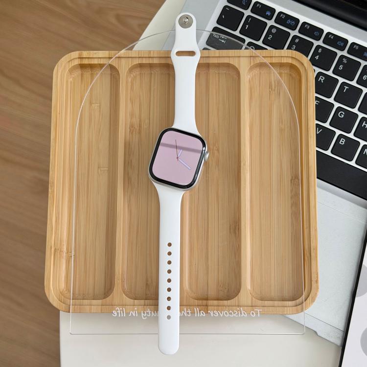 Angled Connector Slim Reverse Buckle Silicone Watch Band, For Apple Watch 46mm / 49mm / 45mm / 44mm, For Apple Watch 42mm / 41mm / 40mm / 38mm