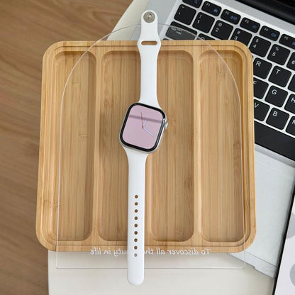 Angled Connector Slim Reverse Buckle Silicone Watch Band, For Apple Watch 46mm / 49mm / 45mm / 44mm, For Apple Watch 42mm / 41mm / 40mm / 38mm