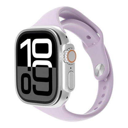 Angled Connector Slim Reverse Buckle Silicone Watch Band, For Apple Watch 46mm / 49mm / 45mm / 44mm, For Apple Watch 42mm / 41mm / 40mm / 38mm
