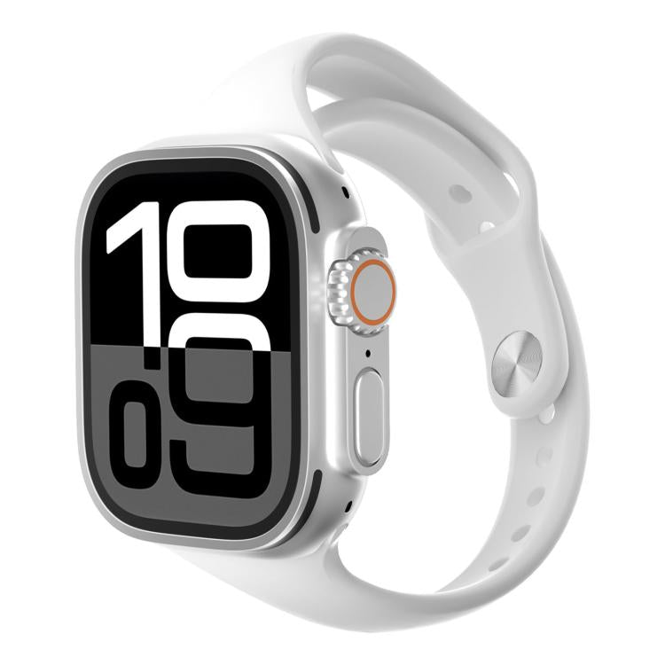 Angled Connector Slim Reverse Buckle Silicone Watch Band, For Apple Watch 46mm / 49mm / 45mm / 44mm, For Apple Watch 42mm / 41mm / 40mm / 38mm