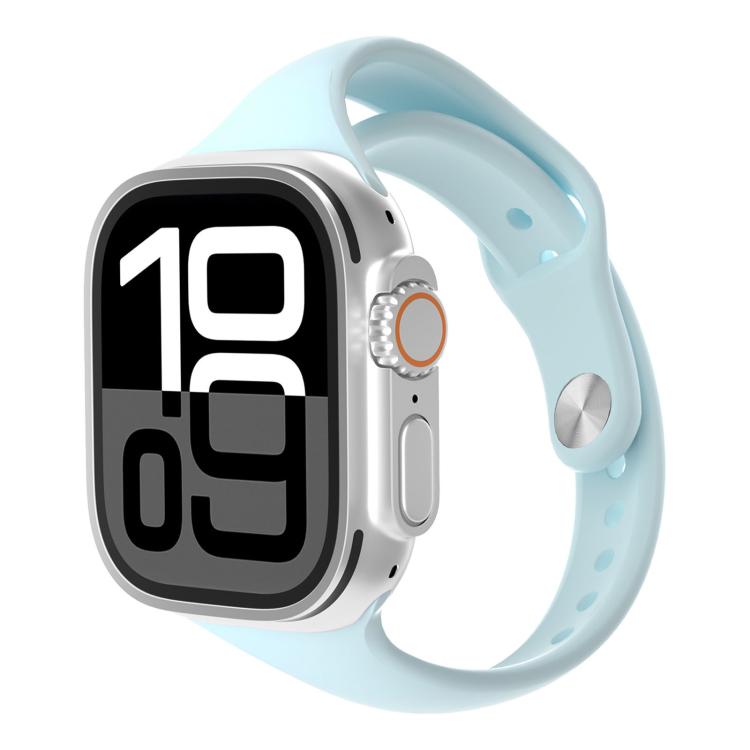 Angled Connector Slim Reverse Buckle Silicone Watch Band, For Apple Watch 46mm / 49mm / 45mm / 44mm, For Apple Watch 42mm / 41mm / 40mm / 38mm