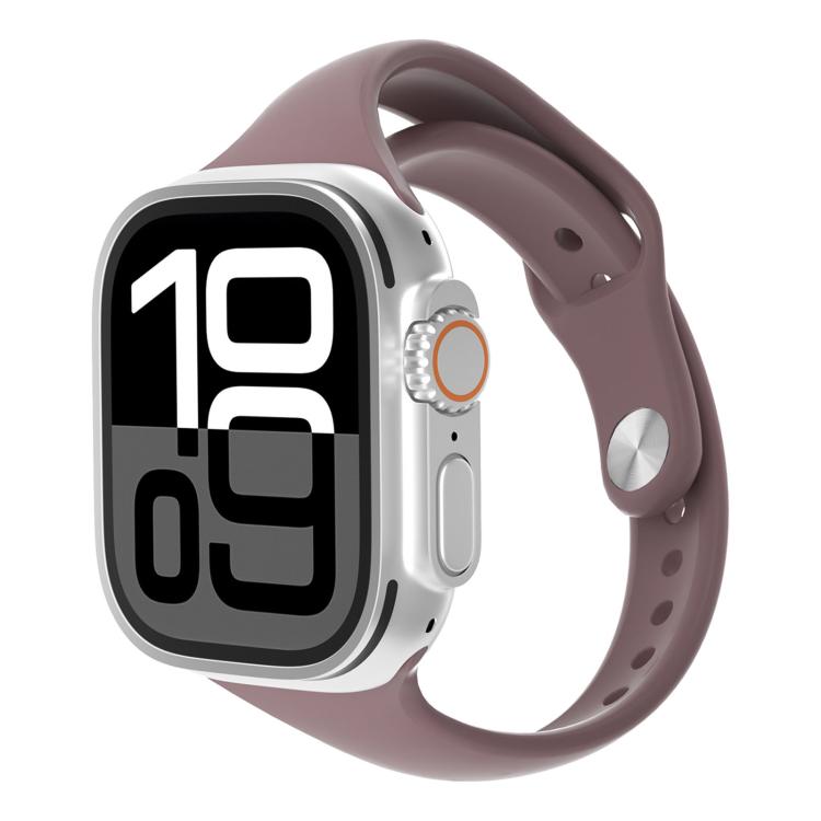 Angled Connector Slim Reverse Buckle Silicone Watch Band, For Apple Watch 46mm / 49mm / 45mm / 44mm, For Apple Watch 42mm / 41mm / 40mm / 38mm