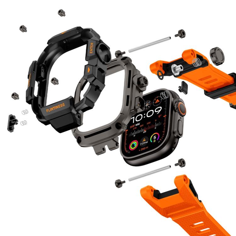 Metal Connector Case Integrated TPU Watch Band, For Apple Watch Ultra3 / Ultra2 / Ultra 49mm