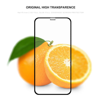 Hat-Prince 2 in 1 Full Glue 0.26mm 9H 2.5D Tempered Glass Full Coverage Protector + 0.2mm 9H 2.15D Round Edge Rear Camera Lens Tempered Glass Film, For iPhone 11 Pro Max, For iPhone 11 Pro, For iPhone 11