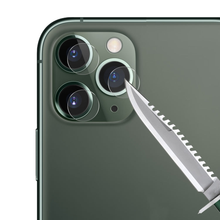Hat-Prince 2 in 1 Full Glue 0.26mm 9H 2.5D Tempered Glass Full Coverage Protector + 0.2mm 9H 2.15D Round Edge Rear Camera Lens Tempered Glass Film, For iPhone 11 Pro Max, For iPhone 11 Pro, For iPhone 11