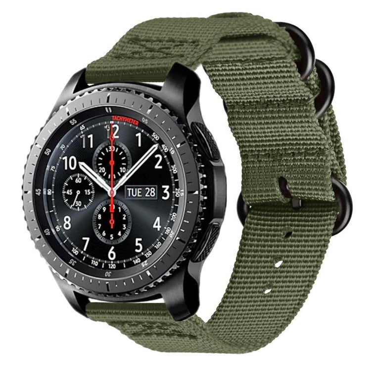 For Samsung Galaxy Watch Active 22mm / S3 Nylon Three-ring Strap, For Samsung Galaxy Watch Active 2 22mm / Gear S3