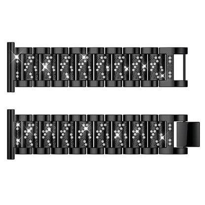 For Huami 1 / Huami 2 / Ticwatch1 / Ticwatch Pro / Samsung Galaxy Watch 46mm / Samsung S3 / Huawei Watch2 Pro / Huawei GT / Huawei Glory Magic Full Diamond Models Metal Inlay Universal 22MM Strap, Black, Silver, Gold, Rose Gold
