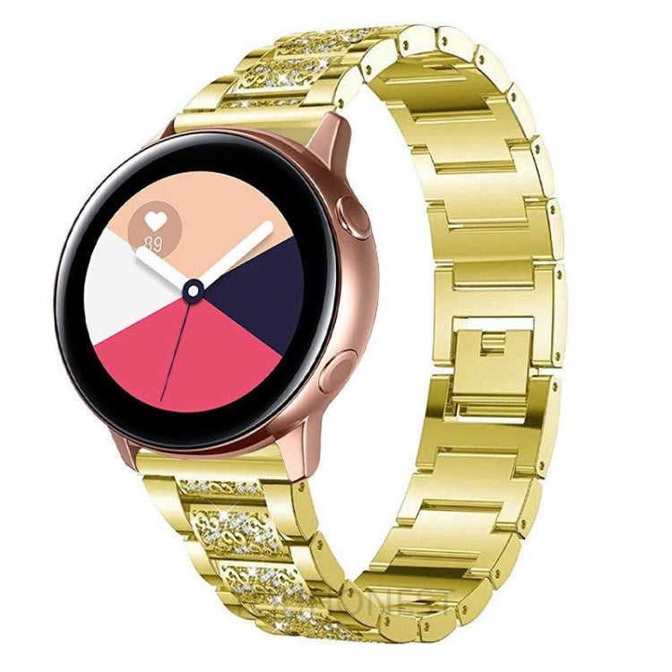 For Huami 1 / Huami 2 / Ticwatch1 / Ticwatch Pro / Samsung Galaxy Watch 46mm / Samsung S3 / Huawei Watch2 Pro / Huawei GT / Huawei Glory Magic Full Diamond Models Metal Inlay Universal 22MM Strap, Black, Silver, Gold, Rose Gold