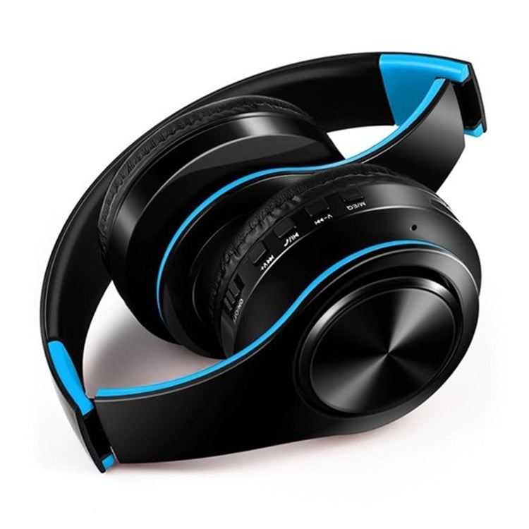 Tourya B7 Wireless Bluetooth Headset Foldable Headphone Adjustable Earphones with Microphone, B7 (Black Blue), B7 (Black Red)