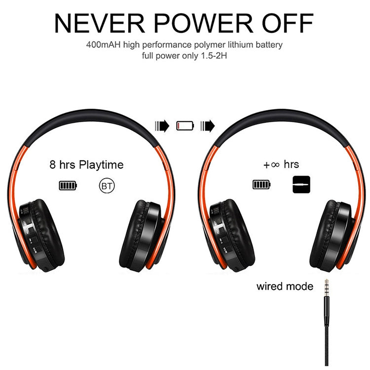 Tourya B7 Wireless Bluetooth Headset Foldable Headphone Adjustable Earphones with Microphone, B7 (Black Blue), B7 (Black Red)