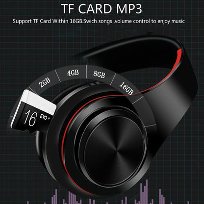 Tourya B7 Wireless Bluetooth Headset Foldable Headphone Adjustable Earphones with Microphone, B7 (Black Blue), B7 (Black Red)