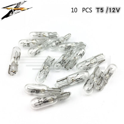 10 pcs T5 Car Instrument Meter Light Meter Replacement Lamp Amber 1.2W 12 V Lamps, T5