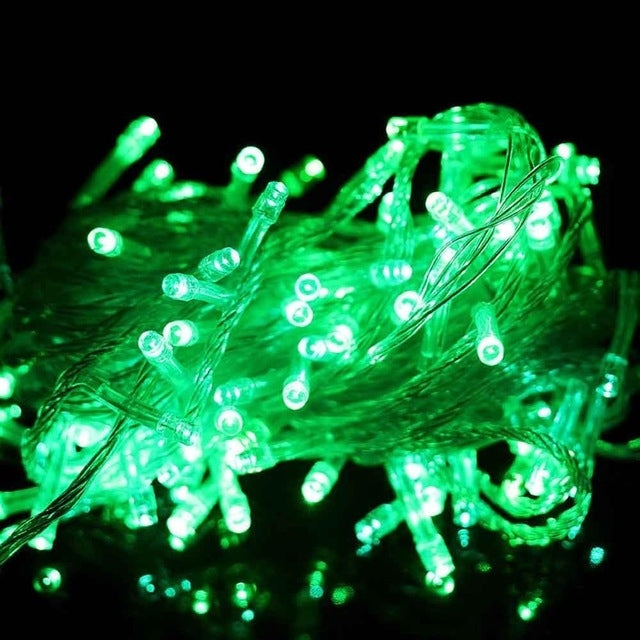 50M LED String Lights Christmas New Year Garland Decoration for Street Room House Garden Outdoor Use DIY Decor EU US Plug in, 50M 400LEDS