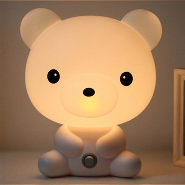 Baby Bedroom Lamps Night Light Cartoon Pets Pvc Plastic Sleep Led Kid Lamp Bulb, Panda US, Dog US, Panda EU, Dog EU, Rabbit US, Bear US, Bear EU, Rabbit EU, US, EU