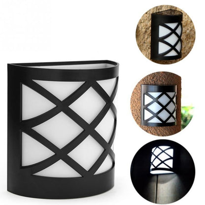 Solar Powered LED Wall Light Outdoor Waterproof Energy Saving Street Garden Lamp, White Light, Warm White