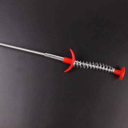 Metal Wire Brush Hand Kitchen Sink Cleaning Hook Sewer Dredging Device, 60cm